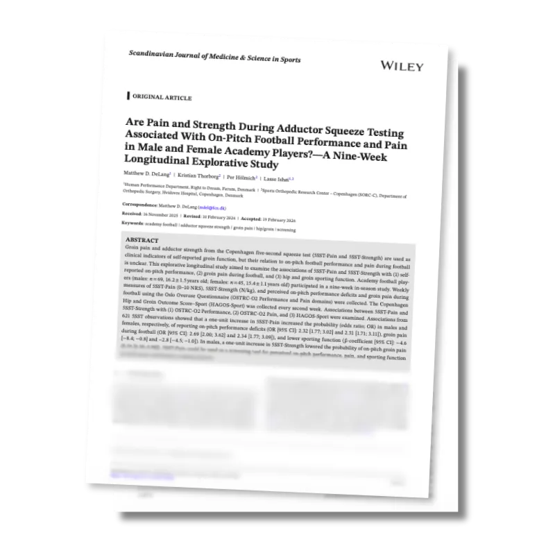 Cover image for “GroinMate Used in Peer-Reviewed Research Published in Scandinavian Journal of Medicine & Science in Sports”